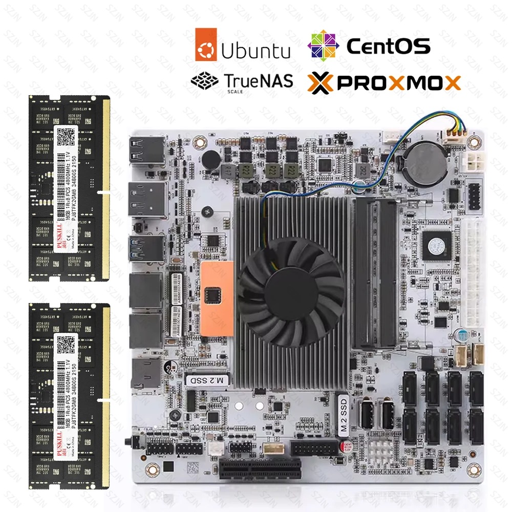 I5-8265U ES NAS Anakart 8 Bay  - Nas Motherboard 8 Sata Mini Itx incelemesi ve fiyatı